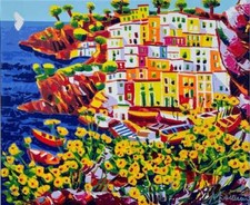 Luce E Illuminazione A Riomaggiore | Athos Faccincani Serigrafia su Tela 66x55