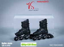 Scarpe pattini a rotelle VSTOYS 19XG68D 1/6 nere F 12 pollici corpo figura TBL PH femmina
