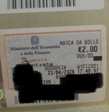 marca da bollo 2 euro