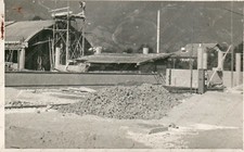 1955 BELLUNO lavori in corso nuove costruzioni Foto cartolina