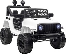 Macchina Elettrica Bambini Jeep 100x65x72 cm Bianco 343DHWT DecHome