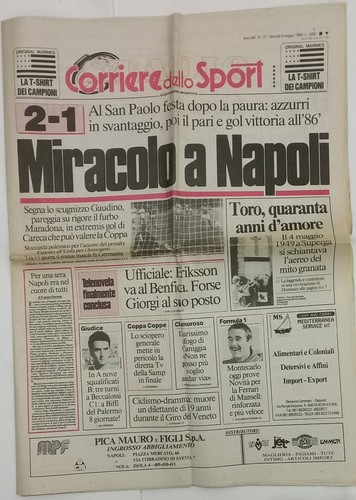 Corriere sport 1989 napoli - sport, 4/5/1989