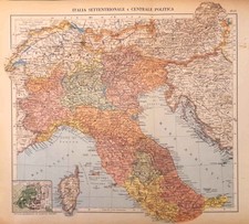 ITALIA Carta geografica Italia