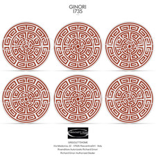 Richard Ginori - Labirinto Rosso Scarlatto - 6 piatti dessert cm 22 Rivenditore