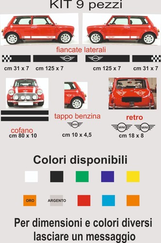 Adesivi mini cooper strisce - adesivi,