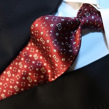 Cravatta DOLCE GABBANA CRAVATTA rossa avorio logo DG geometrica 58"L x 3,75"W