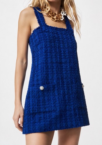 Mini abito zara blu - mini, tweed