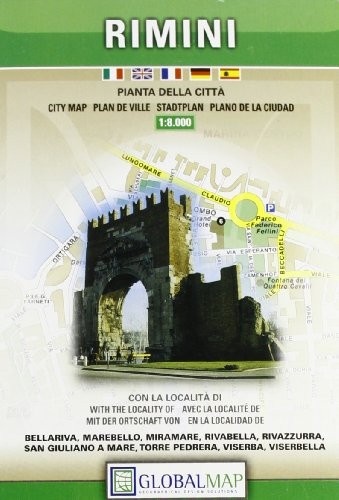 Rimini pianta della città - pianta,