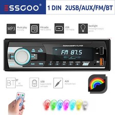 Autoradio 1 DIN Lettore MP3 USB SD FM CD Aux con Vivavoce Bluetooth