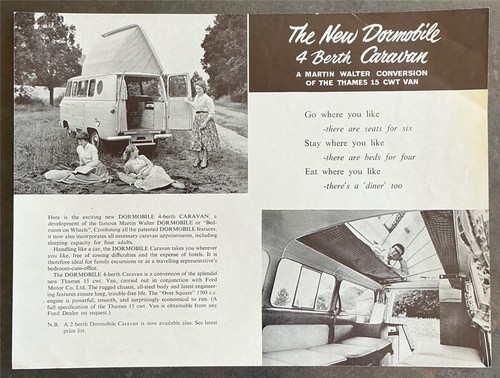 Ford thames dormobile caravan - dormobile,