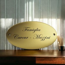 Targa Ovale Ottone