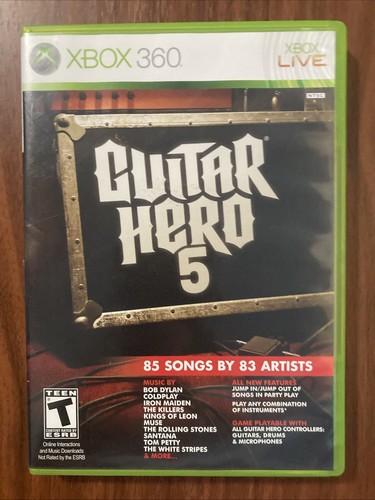 Guitar hero xbox 360 - 5, solo
