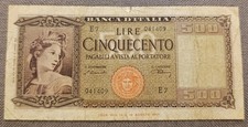 500 LIRE ITALIA 20/03/1947 BB