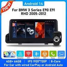 Autoradio 10,25 pollici Android 14 Octa Core GPS Navi per BMW E90 E91 E92 4+64G SWC