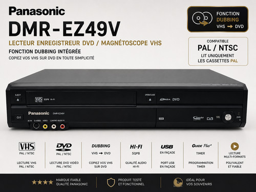 Panasonic dmr ez49v combiné - dmr-ez49v,