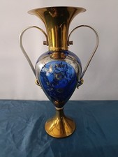 VASO AD ANFORA VETRO LAVORATO 