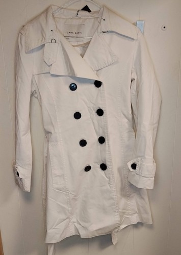 Trench donna zara basic bianco - zara,