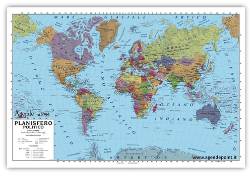 Cartina geografica planisfero - cartina,