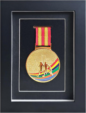 Espositore per Medaglie, 15,2 X 20,3 Cm, in Legno Nero, Con Vetro Frontale, Scat