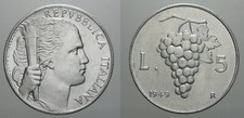 REPUBBLICA ITALIANA 5 LIRE