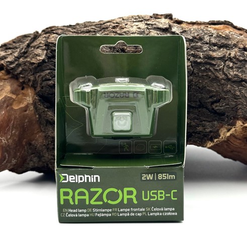 Delphin razor usb stirnlampe - delphin, usb-c