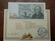 5000 LIRE COLOMBO 2° TIPO SERIE SOSTITUTIVA  XA 228567 B qFDS 1973 R3 PERIZIATA