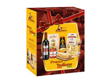 REGALIDEA Cesto Regalo Natale PRANZO ITALIANO - 5 pezzi