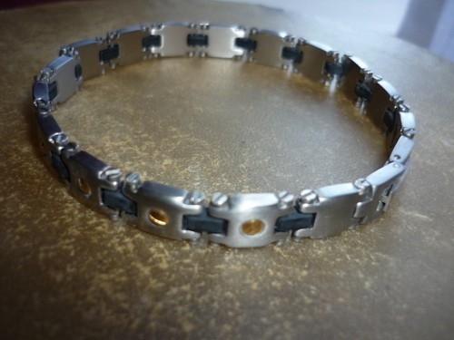 Bracciale inox con parti - bracciale,