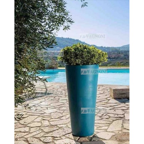 Vaso terracotta azzurro - in,