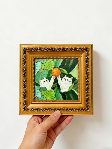 Dipinto olio originale - , due