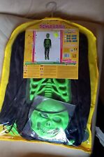 vestito di carnevale scheletro bambino 9/12 anni. Nuovo