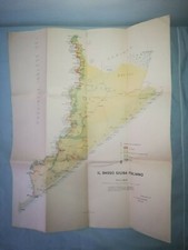 SOMALIA BASSO GIUBA ITALIANO A.O.I CARTA 1909 - CORPO STATO MAGGIORE - 54 x 65
