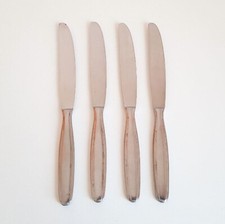 Lotto di 4 coltelli da servizio in acciaio inox vintage anni '60 articolo usato