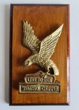 Harley Davidson ottone aquila brass original large logo crest cm 27.5