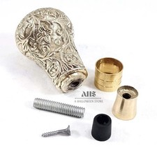 Maniglia testa pomello ottone lucido solo per bastone da passeggio vittoriano in legno