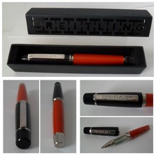 Penna Orologio Breitling - Resina Lucida Breitling Arancione e Acciaio Inox - Nuova