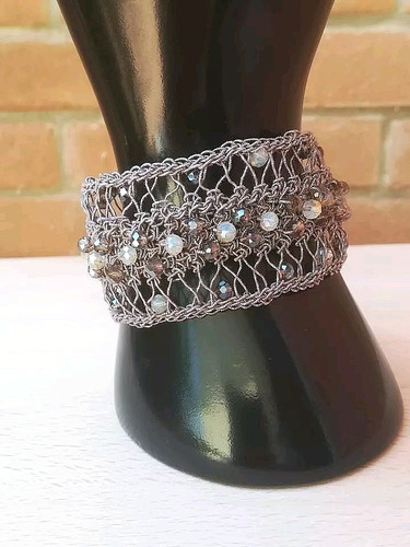 Bracciale uncinetto fascia - uncinetto, a