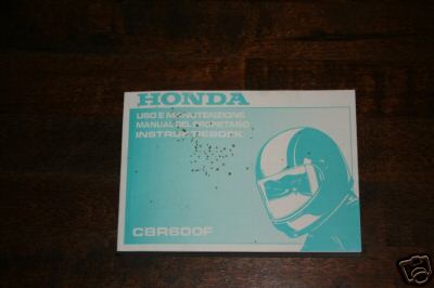 Manuale honda cbr 600 1998 - cbr, f,