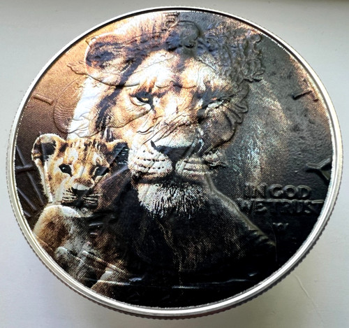 Padre leone cute cub - padre, e