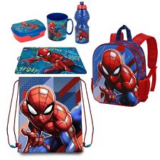 Spiderman Posa Zainetto 3D Scuola Asilo Portamerenda Tazza Borraccia Sacca