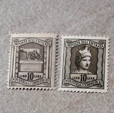 COPPIA MARCA DA BOLLO LIRE 1 0
