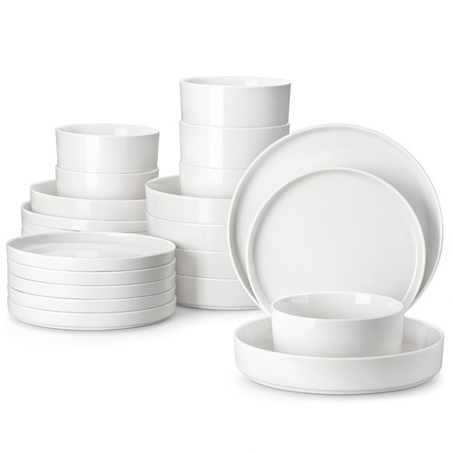 Set piatti gres bianco - set,