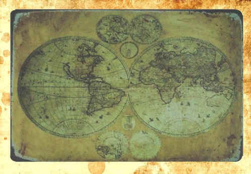 Insegna metallo latta - insegna, mappa