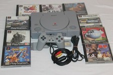 Playstation 1 / Ps1 - Console Sony + Controller + Tutti i Cavi + 3 Giochi Omaggio