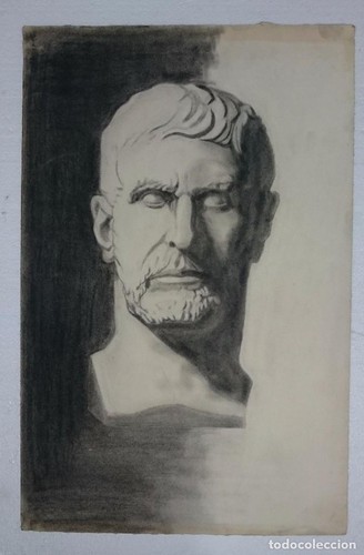 Dibujo busto escultura - dibujo,