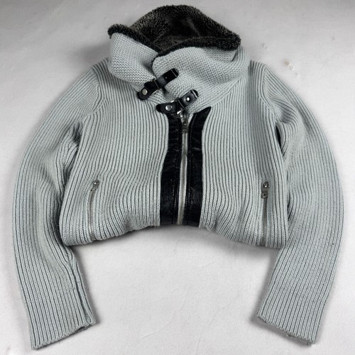 Giacca donna maglia grossa zip