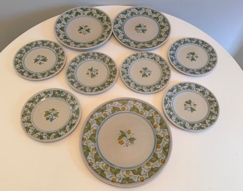 Set piatti ceramica dipinti - piatti,