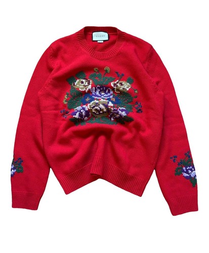 Gucci maglione lana ricamo - gucci,