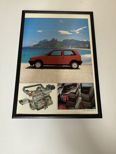 Framed original 1985 fiat - framed, uno