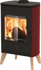 Stufa A Legna Termovana Nice 8 Feet 8.1kw Classe A+ 4 Stelle Colore ROSSO